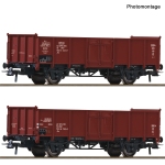Roco 6600058 - H0 - 2-tlg. Set offener Güterwagen Es, PKP, Ep. IV